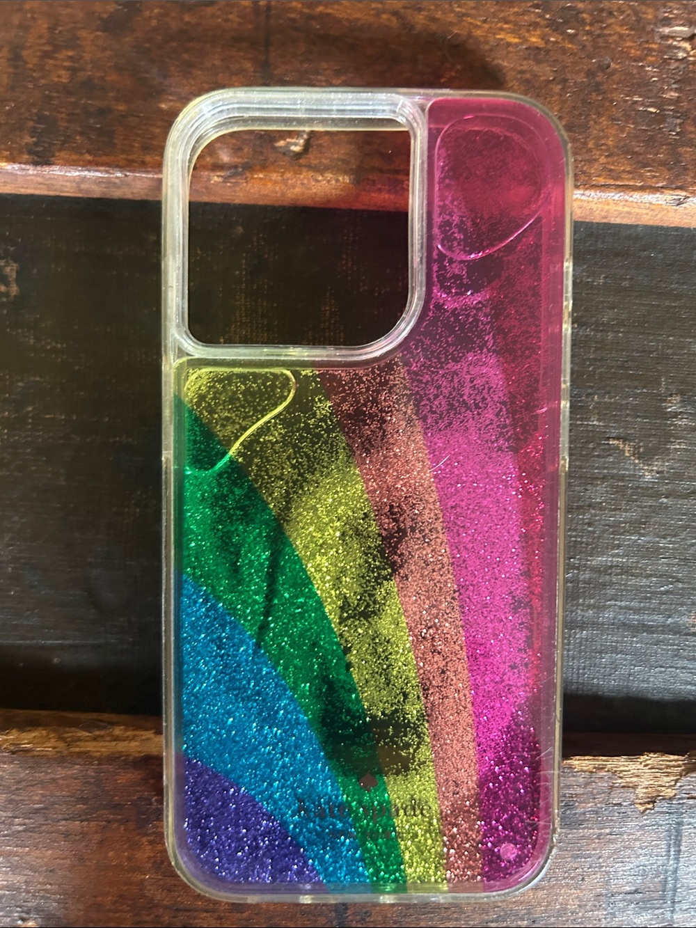 kate spade Glitter Rainbow Phone Case; iPhone 14 Pro